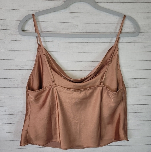 O.L.M. SATIN CROP CAMISOLE, SZ LARGE - Picture 6 of 6